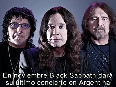En noviembre Black Sabbath dar su ltimo concierto en Argentina
