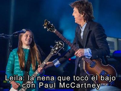 Leila , la nena que toc el bajo con Paul McCartney