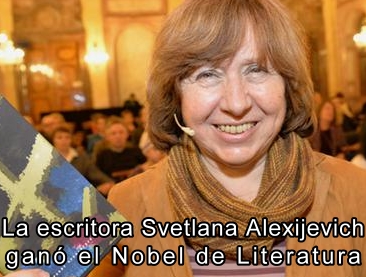 La escritora Svetlana Alexijevich gan el Nobel de Literatura
