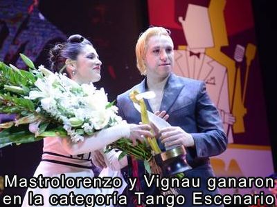 Mundial de Tango: HUGO MASTROLORENZO Y AGUSTINA VIGNAU ganaron en la categora Tango Escenario