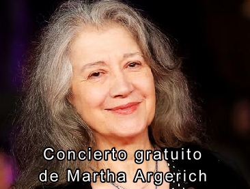 Concierto gratuito de Martha Argerich