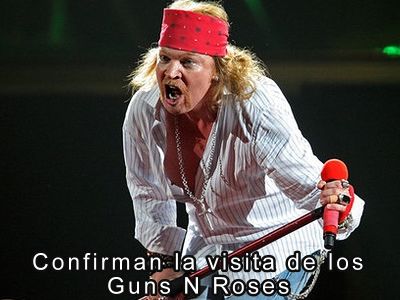 Confirman la visita de los Guns N Roses
