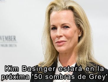 Kim Basinger participará de la segunda parte de Cincuenta sombras de Grey