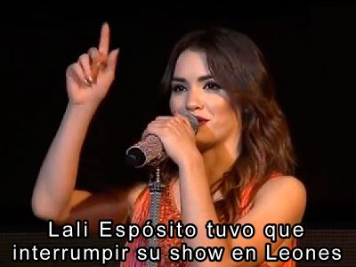Lali Espósito interrumpió su show porque se tragó un bicho