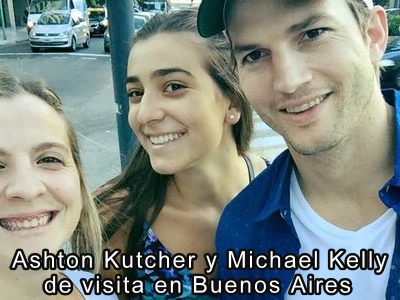 Ashton Kutcher y Michael Kelly de visita en Buenos Aires